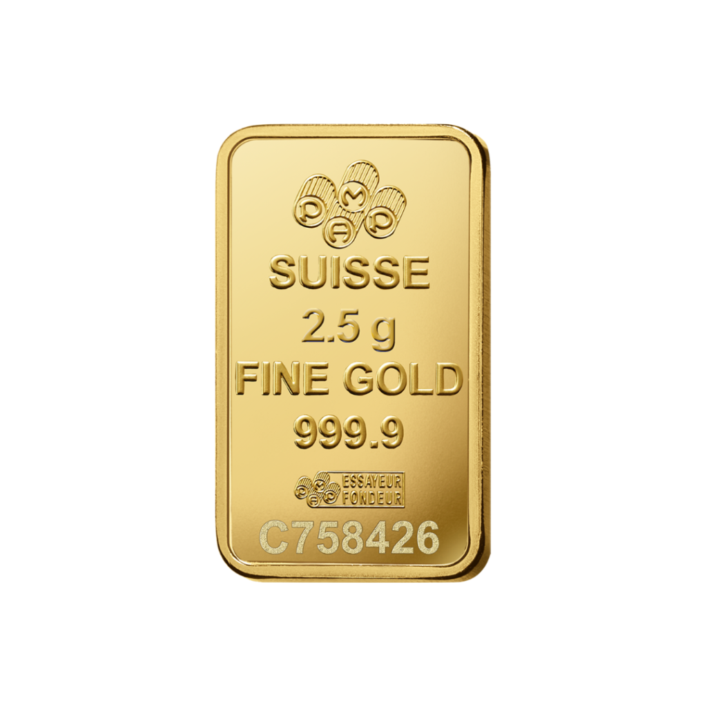 2 gram gold bar from PAMP by pmp jewellery