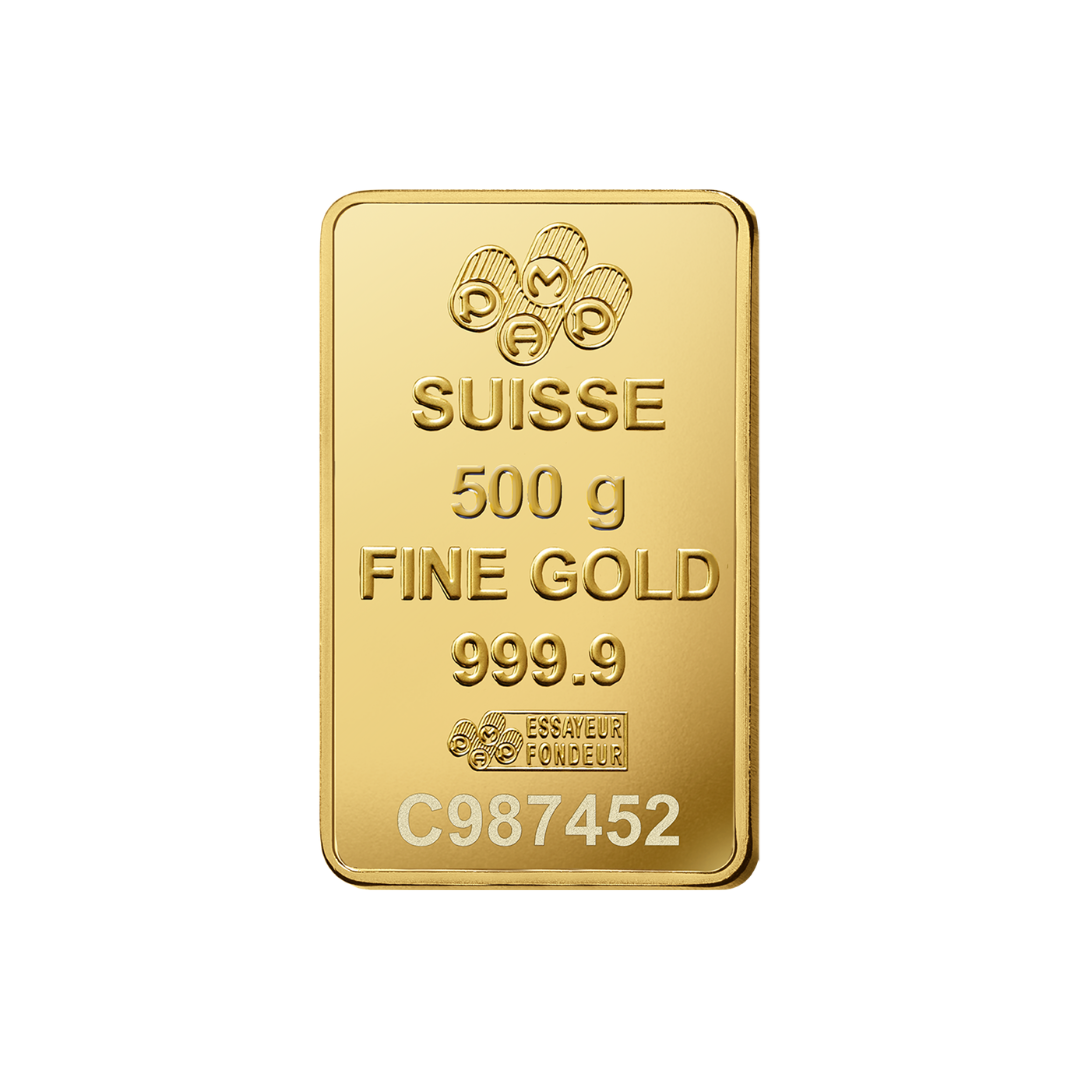 500 gram gold bar from PAMP by pmp jewellery