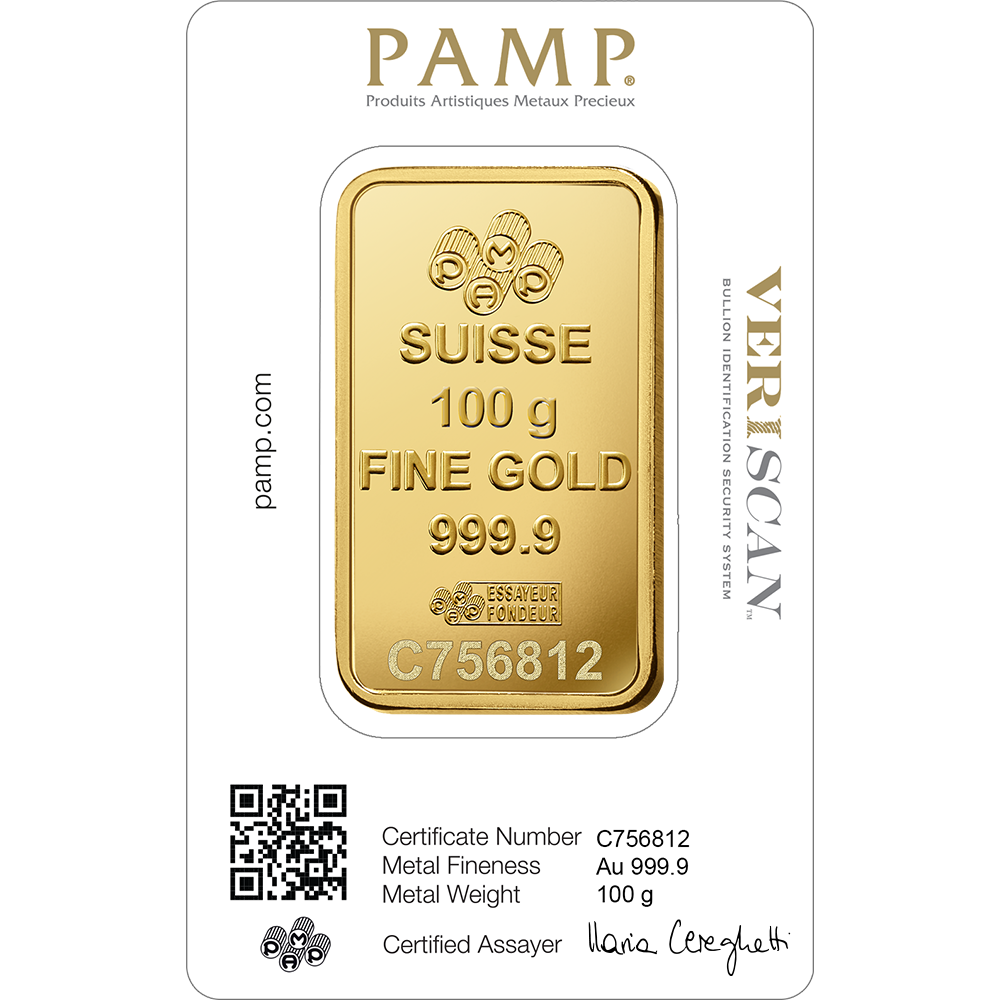 100 gram gold bar